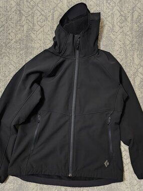 Black Diamond Women's Element Softshell Hoodie Large Black